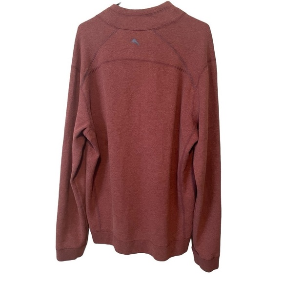 Tommy Bahama Flipside Fully Reversible 1/4 Zip Pullover Blue and Maroon Red NWOT - Picture 4 of 6